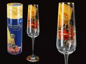 Kieliszek do szampana - V. Van Gogh. Taras kawiarni w nocy (CARMANI)