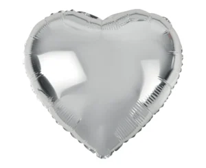 Balon foliowy serce srebrne - 18'