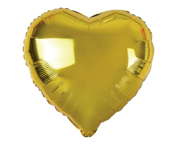 Balon foliowy serce złote - 18'