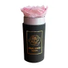 1 Różowa Wieczna Róża Czarny Flowerbox