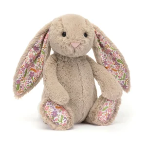 Króliczek z Kwiecistymi Uszami Beżowy „Petal” 31 cm